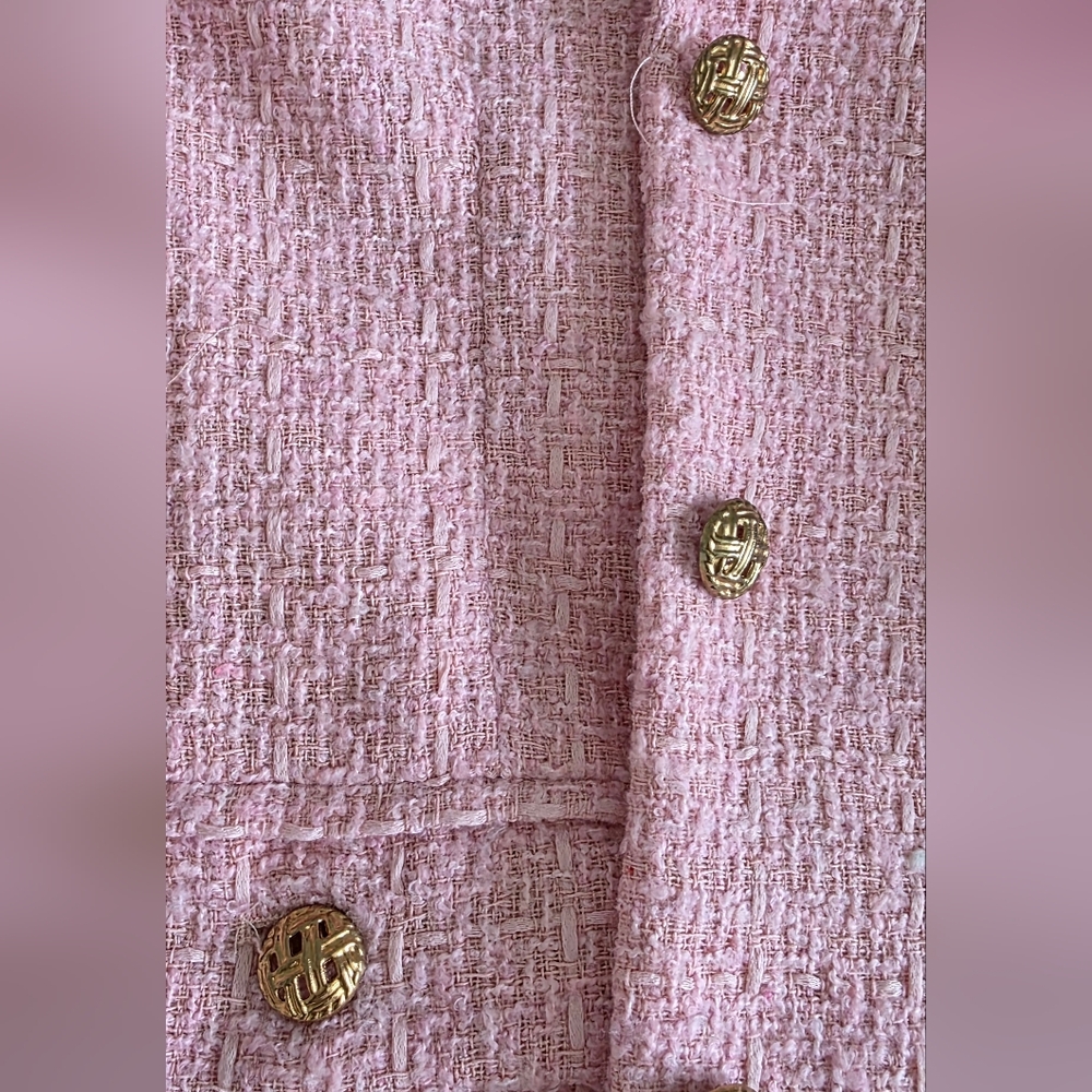 NWT Sunday Up pink tweed jacket - Picture 5 of 7